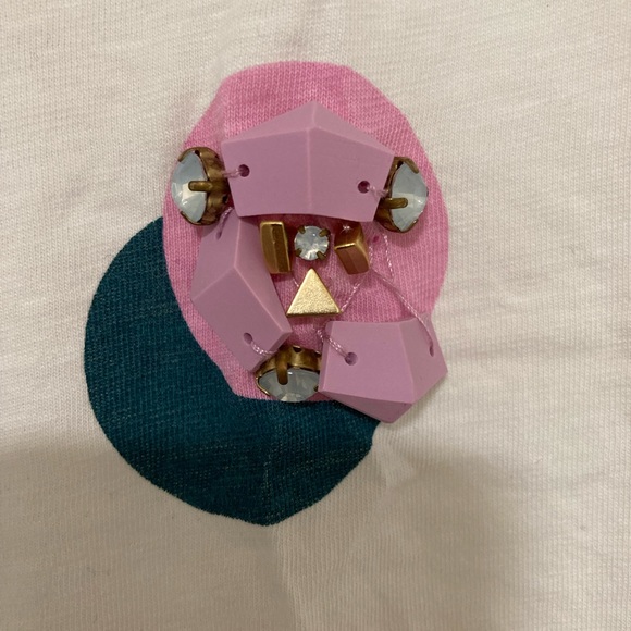 J Crew Jeweled Appliqué T-Shirt - Picture 3 of 4